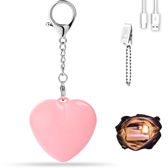 Purse Light Handbag Lights,Rechargeable Bag Light for Purse,Heart Shaped Wallet Purse Light Accessories for Women