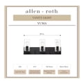 thumbnail image 3 of allen + roth Yuma 24-Inches 3 -Light Matte Black Transitional Vanity light bar, 3 of 5