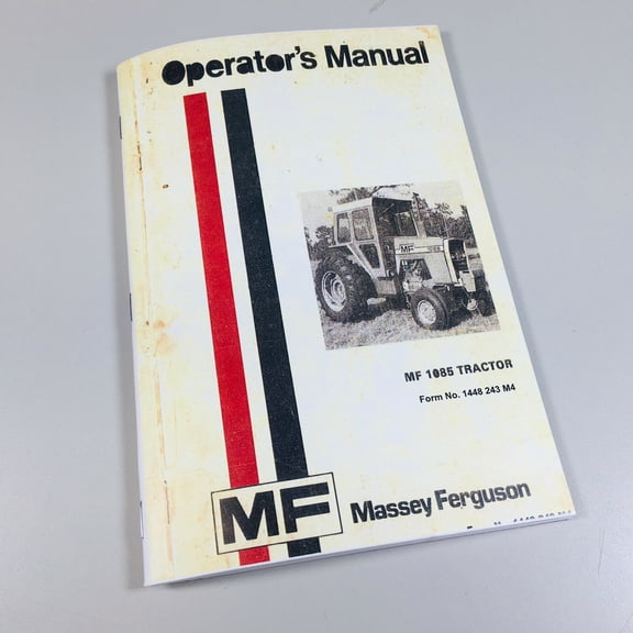 Massey Ferguson 1085 Tractor Owners Operators Manual Maintenance