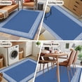 thumbnail image 6 of Dark Blue Greek Key Large Area Rugs for Bedroom Living Room, Soft Non Slip Carpet Bedside Rug, Geometric Greece Ancient Farmhouse Geo Rectangular Floor Cover Kitchen Accent Rug 3'x5' for Office, 6 of 9