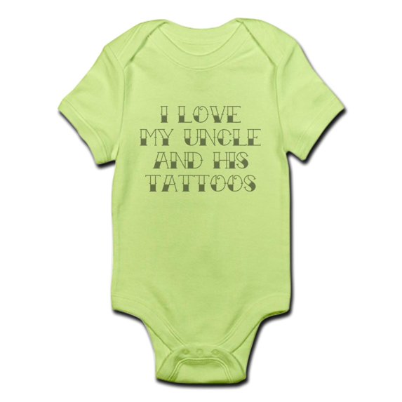 CafePress - I Love My Uncle And His Tattoos Infant Bodysuit - Baby Light Bodysuit