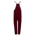 thumbnail image 7 of MSJUHEG Jumpsuits For Women One Piece Jumpsuits For Women Jumpsuit Spaghetti Straps Wide Leg Romper V Neck Spaghetti Straps Romper Sleeveless Long Jumpsuit Womens Jumpsuit Wine S, 7 of 7