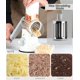 thumbnail image 5 of Rallador de queso rotatorio con manivela, mandolina de cocina rápida, cortador de nueces con mango y cuchillas para queso, verduras, nueces, chocolate, papas y zanahorias, 3 cuchillas, color blanco, 5 of 6