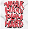 thumbnail image 2 of Retro Work Play Hard Mantra Motto Unisex Fleece Graphic Zip Up Hoodie Brisco Brands 2X, 2 of 5
