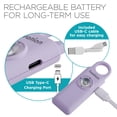 thumbnail image 5 of IVATION Personal SOS Alarm 130dB Loud Safety Siren with LED Strobe & Carabiner for Women, Children & Seniors Lavender, 5 of 7
