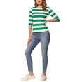 thumbnail image 2 of CAMISAS RAYADAS PARA MUJER INSPIRAR CHIC, AJUSTE SLIM, MANGAS TRES CUARTOS, CUELLO BARCO, TALLA M 2, 2 of 6