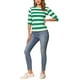 thumbnail image 2 of CAMISAS RAYADAS PARA MUJER INSPIRAR CHIC, AJUSTE SLIM, MANGAS TRES CUARTOS, CUELLO BARCO, TALLA M 2, 2 of 6
