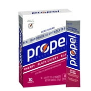 Propel Powder Packets with Electrolytes, Vitamins and No Sugar, Black Cherry, 0.08 oz, 10 Packets