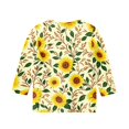 thumbnail image 5 of Cute Shirts for Kids Girls 10-12 3/4 Sleeve Daisy Printed Tween Girls Trendy Clothes Tee Tops Summer Casual Loose Comdy Crew Neck T-Shirts Multicolor 11-12 Years, 5 of 5