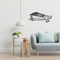 Airplane Flying Aviation Silhouette Air Plane Jet Helicopter Wall Sticker Art Decal for Girls Boys Kids Room Bedroom Nursery House Fun Home Decor Stickers Wall Art Vinyl Decoration Size (24x40 inch)