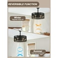 thumbnail image 3 of Boho Black Caged Ceiling Fan with Lights, Rattan Ceiling Fan Lighting with Remote Control 3 speeds, 3 Timing for Living Room Bedroom Dining Room Kitchen, 3 of 7