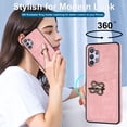 thumbnail image 6 of Allytech for Samsung Galaxy A32 5G Case with Card Holder and Ring Holder, Minimalist Wallet Case with Card Slots and Kickstand PU Leather Anti-Scratch Case for Galaxy A32 5G 6.5" 2021, Pink, 6 of 8