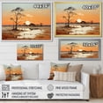 thumbnail image 4 of Designart "African Sunset Over The Landscape I" Africa Picture Framed Wall Art Living Room, 4 of 5