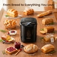 thumbnail image 3 of Bread Machine 2LB, 16-in-1 Automatic Bread Maker with Color Touch Screen, Sourdough & Gluten-Free, 3 Loaf Sizes, 15H Delay Timer, Dough, Jam & Yogurt Maker, Black, 3 of 10