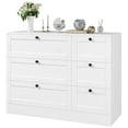 thumbnail image 5 of Homfa 6 Drawer White Dresser for Bedroom, Wood Chest of Drawers, Storage Cabinet for Living Room, 5 of 10