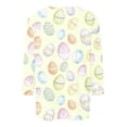 thumbnail image 4 of Pxiakgy Vente Chaude Femmes Chemises Manches 3/4 Lapin Mignon Ufs de Pâques Chemises Graphiques Printemps Confortables Basiques Colorés Blouse Printemps/été Col Rond Joyeuses Pâques Imprimé T-Shirt Décontracté Ample, 4 of 5