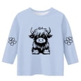 thumbnail image 4 of Lovzfmll T-Shirt Graphique à Manches 3/4 pour Enfants, Col Rond Décontracté, Style Col Rond pour Petites Filles 4-5 Ans, 4 of 4
