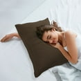 thumbnail image 2 of PiccoCasa 2 Packs Pillowcases Soft 1800 Microfiber Pillow Shams with No Zipper, King Brown, 2 of 8