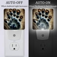 thumbnail image 2 of Paw prints LED Square Night Lights - Stylish and Convenient Illumination for Any Space - Pack of 2, 2 of 6