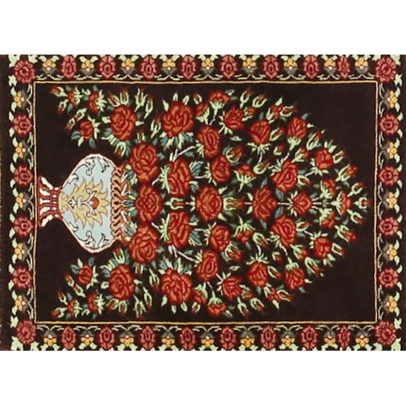 Ahgly Company Indoor Rectangle Traditional Deep Red Persian Area Rugs, 4' x 6'