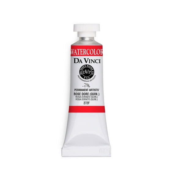 Da Vinci Paints Professional Watercolor, 15ml Tube, Rose Dore (Quin)