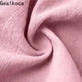 thumbnail image 4 of Gealkoca Womens T Shirts Ruffle Short Sleeve V Neck Casual Linen Tops Summer Fashion Clothes Women Linen Solid Color Pullover Pleated Beach Shirts, 4 of 5