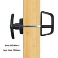 thumbnail image 5 of Cerradura de puerta de garaje negra Juego de cerradura con mango en T de eje de 115 mm Cerradura de puerta de cobertizo para gallinero y candado de gallinero, etc. Vhermosa BST3064436, 5 of 5