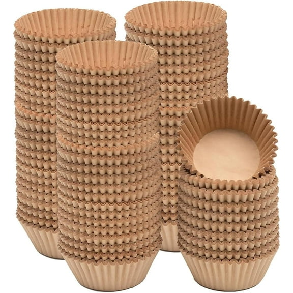 Siloon 400pcs Natural Cupcake Liners Muffin Linner No Smell, Food Grade Baking Cups