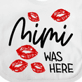 thumbnail image 4 of Inktastic Mimi Was Here Red Kisses Boys or Girls Baby Bib, 4 of 4