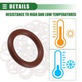 thumbnail image 3 of Unique Bargains Universal O Ring Seal Gasket Orings Seal Washer for Plumbing for Cars 12mm ID x 2.5mm CS Brown 50pcs, 3 of 6