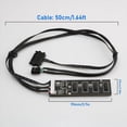 thumbnail image 4 of 4X Divisor de Encabezado USB de 9 Pines con Cable de Alimentación , Conector Divisor USB 2.0 de Extensión de Concentrador USB Interno para Placa Base, 4 of 5