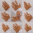 thumbnail image 5 of Chunky Gold Rings Set for Women – Stackable Vintage Dainty Open Rings, Non-Tarnish Gold Statement Jewelry, Set of 3-6 Rings for Women, Perfect for Gifts and Daily Wear, 5 of 6