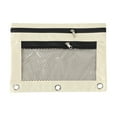 thumbnail image 2 of Kyusrd Clear Mesh Pencil Pouch,3 Ring Binder,Zipper Closure,Multi-Color,Transparent,Cosmetic Bag,Stationery Organizer, 2 of 4