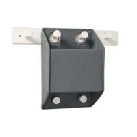 Homz Off the Wall Bin with Organizational Hook Panel, Grey, Set of 1