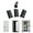 Black, variant on 3 Pcs Cabinet Closet Door 4" Long Butt Hinge with Door Stop Set Anti-Collision