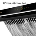 thumbnail image 3 of FOTILE Slant Vent Series 30" 1000 CFM Under Cabinet or Wall Mount Range Hood with 2 LED Lights, Motion and Touch Activation in White Tempered Glass, 3 of 5