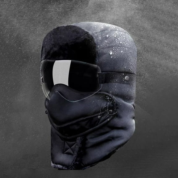 Hauaitttt Male Winter Cycling Thick Velvet Warm Windproof Lei Feng Hat Big and Tall Winter Hats for Men U of M Winter Hats for Men Thermal Head Gear for Men Hat Leather Hat for Men Winter Rabbit Ears