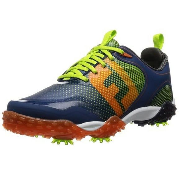 FootJoy Men's Freestyle 57332 Athletic Golf Shoes Navy/Orange/Lime (11