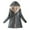 Gray, variant on Lovskoo Winter Coats for Women Quilted Jacket Thicken Fleece Lined Hooded Coats Warm Quilted Puffer Overcoat Black