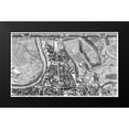 thumbnail image 2 of Nolli, Giovanni Battista 18x12 Black Modern Framed Museum Art Print Titled - Rome Sectional Map, 2 of 5