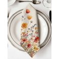 thumbnail image 2 of Cloth Napkins Set of 8 - 20x20 Inches, Yellow Red Blue Spring Floral Washable Reusable Table Napkins, Watercolor Botanical Summer Flowers Soft Absortbent Dining Napkin for Party Wedding Hotel, 2 of 8