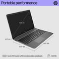thumbnail image 4 of HP 15.6" FHD Laptop, 32GB RAM, 2TB PCIe SSD, Intel Core i3-1215U(> i5-1135G7), Numeric Keyboard, HDMI, USB-C, Webcam, Wi-Fi 6, Fast Charge, Windows 11 Pro, w/SE Accessories, 4 of 8
