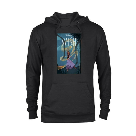 Disney Wish Asha Starry Swirl Rosas Night and Movie Logo - Pullover Hoodie for Adults - Customized-Black