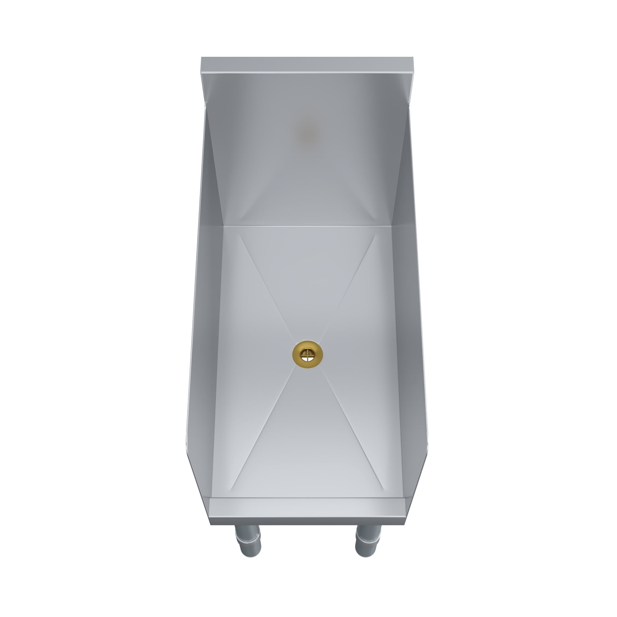 AmGood Recessed Underbar Drainboard – 22.5 in. x 12 in. x 30 in. H with 3 in. Backsplash, Removable Perforated Drainboard, 304 Stainless Steel, Side Splashes, Galvanized Legs, 1.5 in. Drain Included