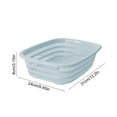 thumbnail image 3 of VVQ Large Plastic Vegetable Basket, 12.2x9.45x3.15 Inch Multipurpose Kitchen Storage Basket for Produce Bread, Sturdy Rectangular Colander with Holes for Pantry Counter Fridge, Blue, 3 of 6