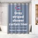 thumbnail image 1 of Forro de cortina de ducha CLOROX Premium a rayas, impermeable, 1 of 9