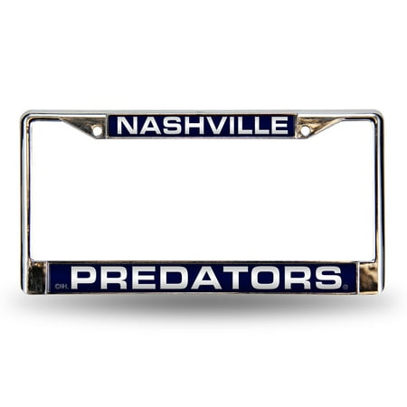 Nashville Predators NHL Chrome Laser Cut License Plate Frame