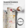 thumbnail image 6 of nqOlkjepod Outdoor Curtains for Patio Waterproof, Beige Floral Spring Outdoor Privacy Panels Grommet, Vintage Farmhouse Botanical Blackout Outside Curtains for Porch/Cabana/Pergola 54"x108", 1 Panel, 6 of 8