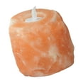 thumbnail image 3 of Lámpara de vela de sal de cristal con aroma relajante, color naranja, efecto de luz natural, decoración de mesa., 3 of 12