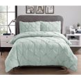thumbnail image 2 of Swift Home Bedding Comforter Sets, Ultra Soft Cozy 3-Piece Pinch Pleat Decorative Pintuck Comforter Sets - Misty Blue, Full/Queen, 2 of 10